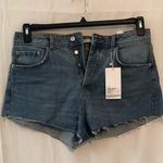 ZARA  high waisted cut off button fly denim sz 10 Photo 2