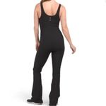 Wilo the Label Black Ribbed Flare Leg Jumpsuit Athleisure Yoga Walk Activewear Photo 1