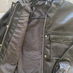 H&M Black Vegan Leather Jacket Photo 1