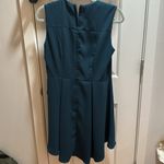 H&M Darted Teal Swing Dress with Fun Skirt - Women's Size 10 Photo 3