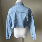 Topshop  Moto Cropped Denim Jacket Photo 4