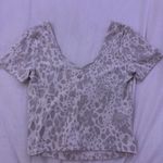 Lululemon  Align T-Shirt Cheetah Camo Antique White Mult Size 4 Photo 2