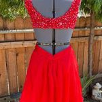 La Femme Red Cocktail Dress size 6 Photo 4