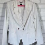 White House | Black Market Women's Sz 12 White Tailored Two Button Studio Blazer Photo 0