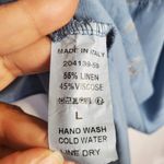 Kaktus made in Italy sz L oversized linen viscose blend blue rose print tunic Green Size L Photo 7