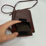 Fossil Vintage  brown leather crossbody‎ bag mini purse 7.5” x 4.75” casual Photo 7