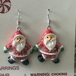 NWT! Cute Christmas Holiday Santa Claus Dangle Pierced Earrings Multiple Photo 3