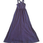 Lulus Long Plum Purple Gown Dress Halter Style Chiffon Flowy Size Small Women's Photo 0