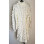 Farm Rio  Fringe Cable Knit Sweater MIDI Dress Small Photo 2