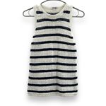 Madewell  Crochet-Knit Crewneck Sweater Sleeveless Tank in Striped‎ Sz S NEW Photo 2