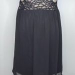 Sweet Storm Black Nude Mesh Lace Cutout Short A-Line Mini Dress Juniors Medium Photo 2