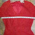 Sadie and Sage Rust Red color short sleeved faux suede dress size Medium Photo 3