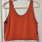 Nike  Yoga Rust Cotton Crop Cinch Tank Top Size Large Photo 0