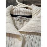Tommy Hilfiger  NWOT 90's White Blue and Red Classic Cable Knit Cardigan Sz M Photo 1