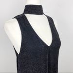 Show Me Your Mumu NWT  Friday Black Choker Cut out Dress XS Metallic Black Photo 12