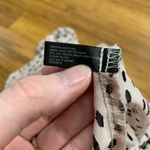 The Limited  Women's Size Small Tie Neck Blouse Semi-Sheer Pink Black Dot Print‎ Photo 6