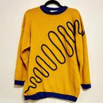 90's Vintage Yellow and Purple Sweater Size L Photo 0