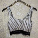 Electric & Rose Black gray White tie dye sports bra small Photo 2