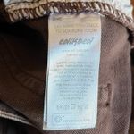 Edikted  Brown Button Fly Straight Leg Jeans Raw‎ Hem Size Large Streetwear Photo 7