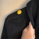 Rebecca Minkoff Black Pea Coat with Gold Buttons Photo 6
