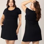 Kindred Bravely Eleanora Bamboo Maternity & Nursing Dress Black Sz Small Petite Photo 1