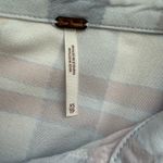 Free People Loveland Plaid Button Down Shirt Top White Pastel Pink Blue, Size XS Photo 3