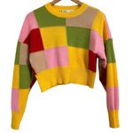 ZARA  checkered multi color sweater size S Photo 4
