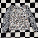 Badgley Mischka Floral Lace Long Sleeve Top 4 Photo 1