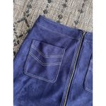 Modcloth Woman's 12 Navy Blue Mini Skirt Pockets And Full Zipper On Front Photo 7