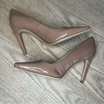 Nine West  Taupe Patent Leather Pointed Square Toe Pumps Women’s Size 5.5 Photo 6