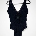 Becca NEW  Show & Tell Crochet One Piece Swimsuit Women's Black Size XL X-Large Photo 0