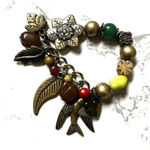 Beaded bird stretchy charm bracelet Photo 0