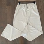 NWT Baserange Stoa Wild Silk Elastic Waist Wide Leg Lounge Pants Natural Cream S White Photo 0