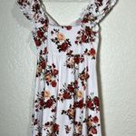 Justify Floral White Dress with Red and Pink Roses M Photo 3