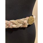 Vintage Carolyn Tanner Designs Braided Belt Cream Textured 36" long 2" wide Photo 2