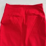 SOLID RED MIDI PENCIL SKIRT BACK SLIT SZ M STRECHY HIGT WAITS Size M Photo 5