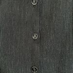 Hot Cotton Linen Blend Black White Striped Button Down Tunic Shirt, Size XL Photo 4