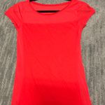 EXPRESS women size XS RED sheer tee tight fitted fit casual light comfortable Photo 2