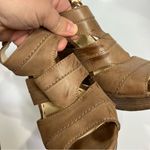 Coach  Jazlyn tan leather‎ wedge sandals women’s size 9.5 gladiator casual Photo 3