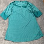 Marmot  Teal Striped short sleeve Top small Photo 0