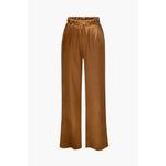 Micas  Satin Button Up Long Sleeve Shirt And Pants Set Casual Elegant Coffee L Photo 3