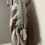 Michael Kors  Shirt Womens Pink & White  Striped Shoulder Zip Top Size M Photo 3