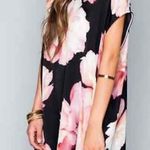 Show Me Your Mumu  medium womens floral tunic cover up sheer blouse pink black Photo 0