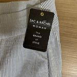 Zac & Rachel 2X Blue White Striped Pullon Ankle Pants with Millennium Fabric Size XXL Photo 3