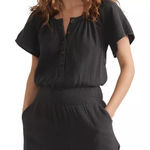 Marine layer  Double Cloth Gauze Romper Grey Short Sleeve XS Photo 0