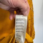 Anthropologie Top Womens S Marigold Yellow Cotton Crochet Sleeves Boho Country Photo 10