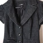BCX  M Black Denim Jeans Waist Jacket Photo 0