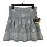 Vera Wang Princess  Pleated Gray Sparkle Snowflake Knit Sweater Skirt M NWT Photo 0