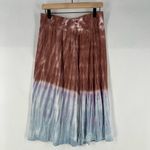 Chaser ‎ Tie Dye Stretch Silky Basics Rib Waist Faux Wrap Midi Skirt Lightweight Photo 1