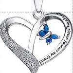 Sister Butterfly Heart Necklaces Gift Photo 2